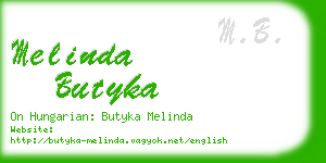 melinda butyka business card